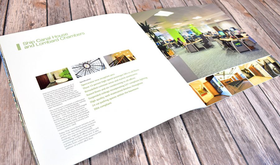 Creative brochure for prime Manchester office space