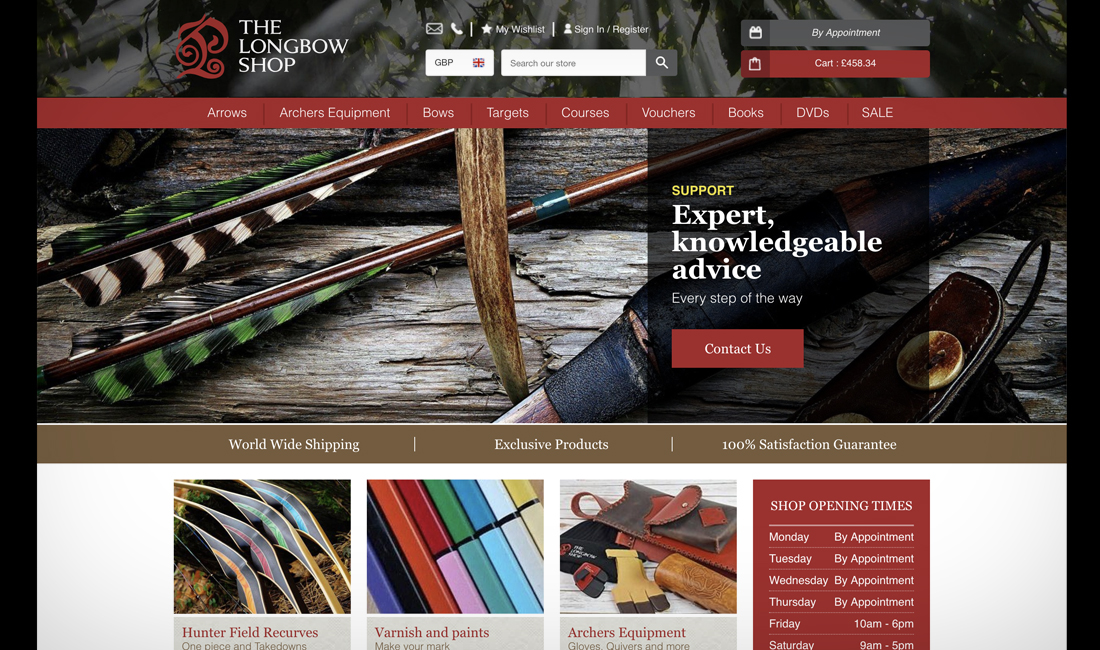 The-Longbow-Shop-Website