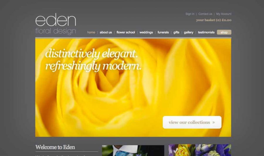 Website redesign Eden Floral
