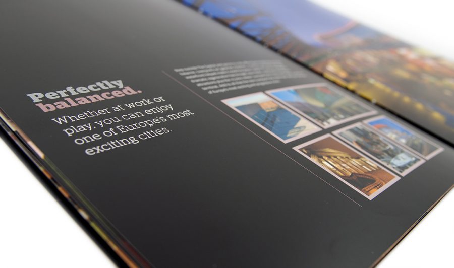 Brochure graphic design The Capital building Liverpool